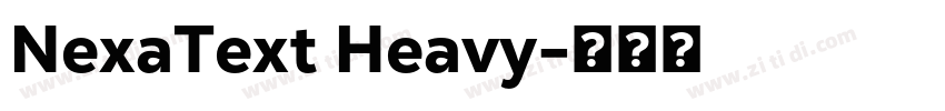 NexaText Heavy字体转换